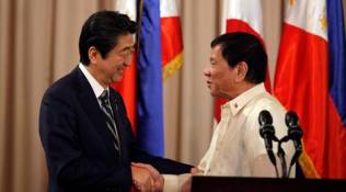 Japan, Japan prime minister, shinzo abe, abe philippines visit, duterte, president rodrigo duterte, philippines guest, philippines japan ties, bilateral ties, world news, indian express news