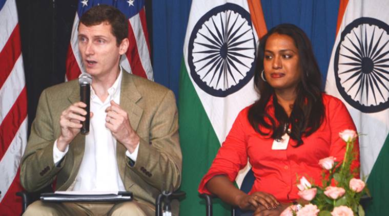 Kalki Subramaniam as a guest speaker at USA Consulate, Chennai. (Source: www,kalkisubramaniam.com)