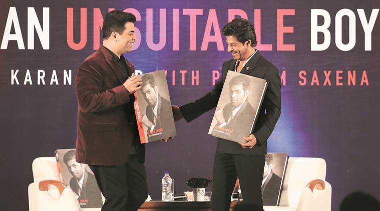An entire chapter of An Unsuitable Boy is dedicated to Karan Johar’s friendship with Shah Rukh Khan. Express Photo by Amit Chakravarty