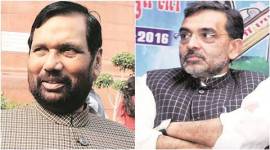 khushwaha-paswan-480 reservation, reservation issue, quota system, sc st reservation, sc st quota, NDA, NDA Bihar allies, pm modi, prime minister, narendra modi, RSS, rashtriya swayamsevak sangh, NDA govt, NDA alliance, sc st obc, scheduled caste reservation scheduled tribe quota, other backward caste, dalit reservation, manmohan vaidya, rss publicity chief, sangh parivar, india news, RSS news, reservation news, indian express