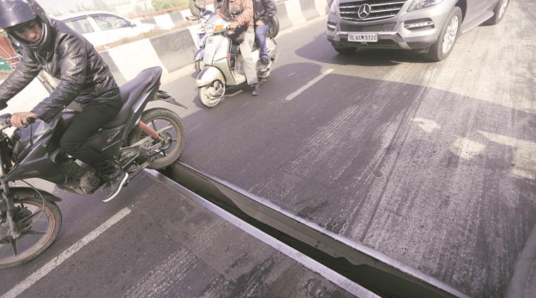 lajpat nagar, delhi lajpat nagar, lajpat nagar flyover, lajpat nagar flyover gap, pwd, delhi pwd, delhi, delhi news, indian express news