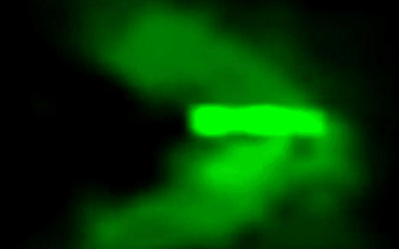 super fast camera, speed camera, sonic boom of light, speeding objects, sonic booms, mach cones, photonic mach cones,  light waves generation, green laser light, Science, Science news 