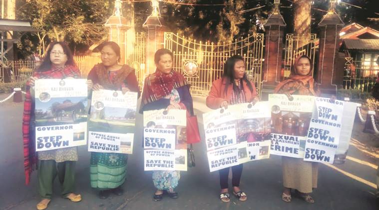 Meghalaya Governor, Meghalaya Governor quit, shillong rajya bhavan, sexual harassment case, Raj Bhavan staff, Meghalaya Governor out, V Shanmuganathan, RSS activist, sexual harassment, tamil nadu government, Shillong Press Club, indian express news, india news