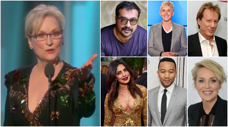 meryl streep speech reaction, meryl streep donald trump, meryl streep hollywood reaction, meryl streep bollywood reaction, meryl streep donald trump speech, meryl streep acceptance speech, meryl streep golden globes, meryl streep golde globe 2017, meryl streep award speech golden globe, meryl streep celebs react, meryl streep twitter reaction, meryl streep twitter, meryl streep priyanka chopra, meryl streep news, meryl streep, golden globe highlights, golden globes 2017, golden globes news, indian express, indian express news