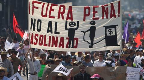 Mexicans protest gasoline price hikes | World News - The Indian Express