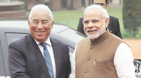 PM Modi receives jersey signed by Cristiano Ronaldo from Portugal PM  Antonio Costa