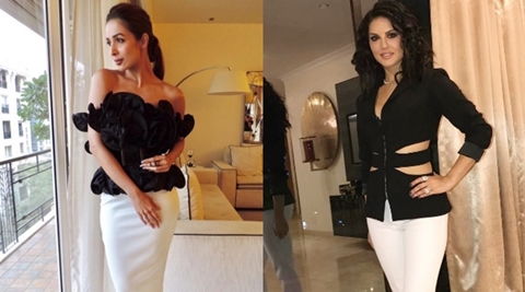 450px x 250px - Sunny Leone or Malaika Arora Khan: Who channelled the monochrome look  better? | Lifestyle News,The Indian Express