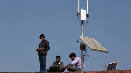 wi-fi choupal, wi-fi in gram panchayats, wi-fi hotspots in villages, Department of telecommunication, DoT, internet in villages, indian express news
