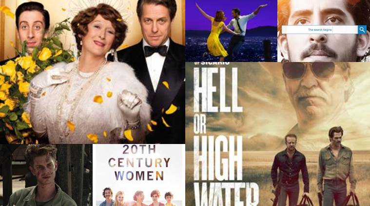 Golden Globes, Hacksaw Ridge, Hell Or High Water, Lion, Manchester By The Sea, Moonlight , 20th Century Women ,Deadpool, Florence Foster Jenkins, La La Land, Sing Street Golden Globes Hacksaw Ridge, Golden Globes Hell Or High Water, Golden Globes Lion, Golden Globes Manchester By The Sea, Golden Globes Moonlight , Golden Globes 20th Century Women ,Golden Globes Deadpool, Golden Globes Florence Foster Jenkins, Golden Globes La La Land, Golden Globes Sing Street, entertainment news, indian express, indian express news