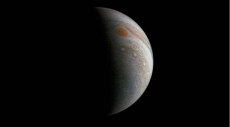 Nasa, Jupiter, Jupiter new images, Jupiter images, Juno probe, crescent Jupiterm Great Red Spot, Oval BA, JunoCam, earth, Jupiter flyby, spacecraft, space, universe, galaxy, planets, science, science news  
