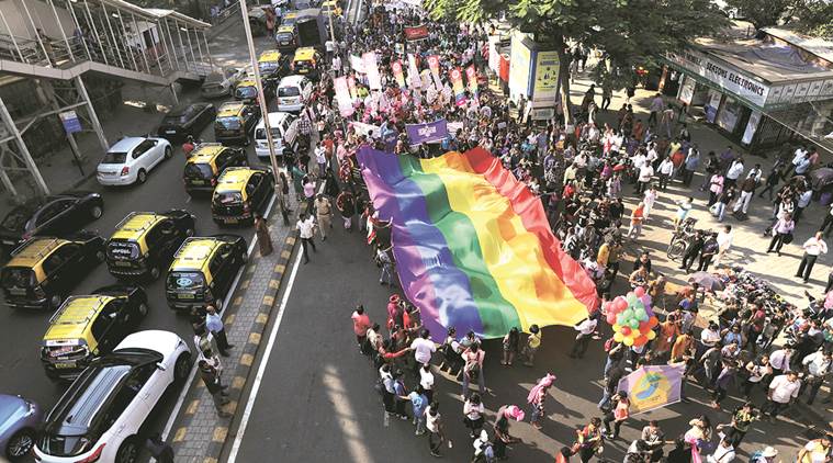 mumbai, mumbai lgbt, mumbai queer parade, Queer Azadi Mumbai (QAM) Pride walk, homosexuals parade, LGBT community, LGBTQI, india news, indian express news