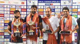 First time in the history of Aircel Chennai Open four Indians clash agai...