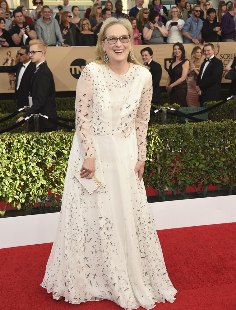Meryl Streep arrives at the 23rd annual Screen Actors Guild Awards at the Shrine Auditorium & Expo Hall on Sunday, Jan. 29, 2017, in Los Angeles. (Photo by Jordan Strauss/Invision/AP)