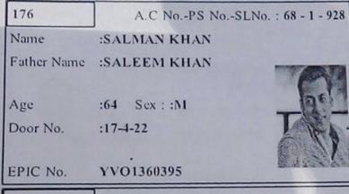 salman khan, salman khan fake id, salman khan fake voter id, salman khan age, salman khan fake age id, bizarre news, viral news, trending news, entertainment news, indian express