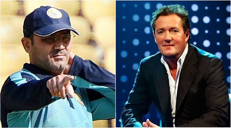 virender sehwag, piers morgan, virender sehwag piers morgan twitter, indian express, indian express news