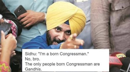 sidhu, navjot singh sidhu, sibhu born congressman, sidhu born congressman ghar wapsi, sidhu congressman, #sidhujoinscongress, indian express, indian express trending, viral