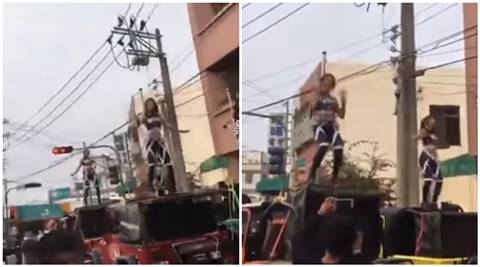 taiwan, taiwan pole dancer funeral, taiwan dancing funeral, taiwan dancing funeral procession, taiwan politician stripper dancing funeral, viral video, trending video, indian express