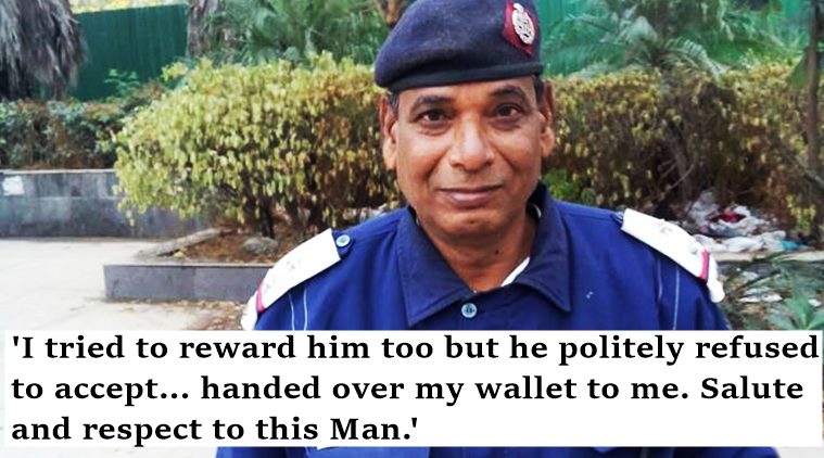 traffic policeman, delhi policeman safety,, traffic policeman returns wallet, traffic policeman safety, indian express, trending Facebook, indian express, indian express news