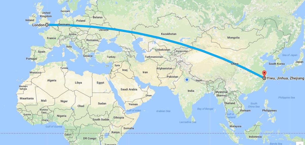 india to china train route map China S Freight Train To London Travels 12 000 Km In 18 Days india to china train route map