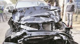 uber-bmw-accident-480 accident, uber driver dead, uber, uber accident, BMW uber accident, delhi accident, nazrul islam, indian express news, delhi, delhi news