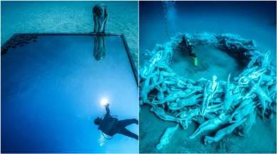 Museo Atlantico, underwater museum, Lanzarote, europe underwater museum, Jason deCaires Taylor, Jason deCaires Taylor artworks, Jason deCaires Taylor underwater works, atlantic ocean, Lanzarote underwater museum, art news, lifestyle news, latest news, indian express