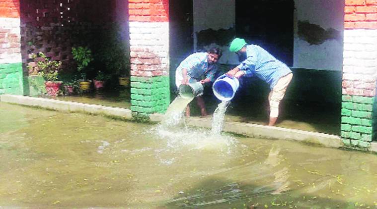 Mohali water logging, Mohali rainfall, Punjab election, Mohali woes, Mohali water logging woes, Punjab assembly election, indian  express news