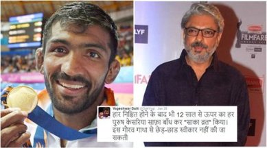 sanjay leela bhansali, sanjay leela bhansali production, yogeshwar dutt, yogeshwar dutt padmavati, sanjay leela bhansali on padmavati, padmavati protest, padmavati rajput sabha, rajput sabha on padmavati, padmavati controversy, padmavati row, padmavati starcast, padmavati story, ranveer singh, shahid kapoor, deepika padukone, indian express, indian express news