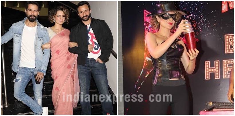 rangoon promotions, Kangana Ranaut, Shahid Kapoor, Saif Alia Khan