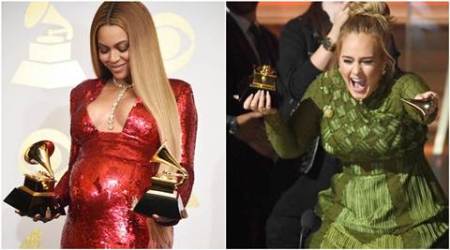 Not Adele vs Beyonce: At Grammy 2017, Adele announces shes in love with Queen Bey. Watch video