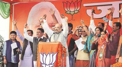 uttar pradesh elections, up polls, up poll 2017, amit shah, rahul gandhi, BJP, amit shah in amethi, amethi rally, sp government,samajwadi party, sp congress alliance, Bharatiya Janata Party, BJP UP, BJP in UP, indian express news, india news
