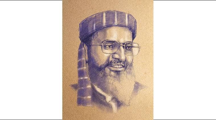 Born in Khyber-Pakhtunkhwa in 1958, Akhtar studied religion at the Jamia Uloom-e-Islamia in Karachi’s Banori Town, the ideological powerhouse of the jihadist movement. (Illustration: Subrata Dhar)