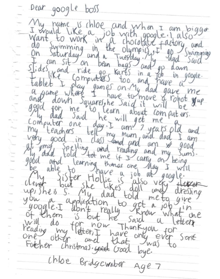 Read this letter from CEO Sundar Pichai to a 7 year old girl seeking job at Google   TechWorm - 28