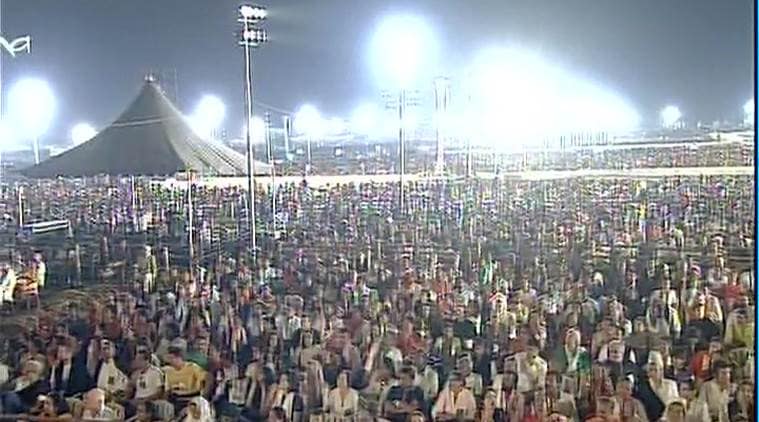 Maha shivratri, Narendra Modi, Modi shiva statue, Modi unveils hiva statue, Shiva statue coimbatore, isha foundation, narendra modi, isha foundation narendra modi, isha foundation lord shiva, lord shiva idols, isha foundation lord shiva idols, indian express, indian express news