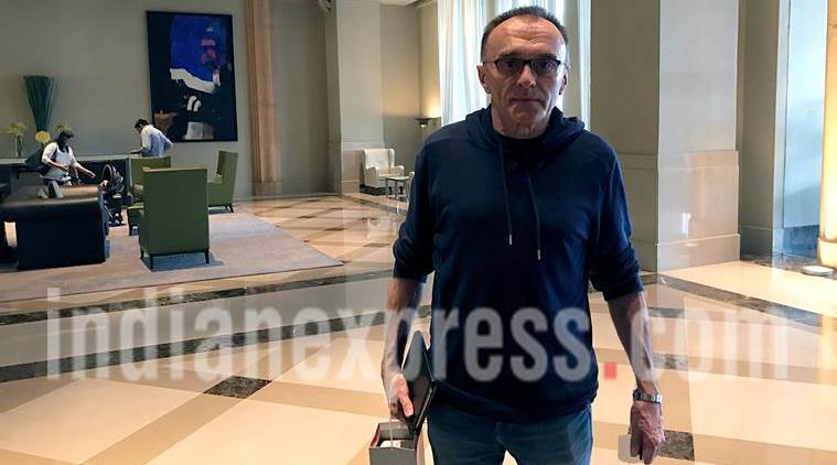Hollywood director Danny Boyle at Marriot hotel, Juhu after a private meeting with his movie "Slum Dog Millionaire" star Rubina Ali on Monday. Express photo by Nirmal Harindran, 13th February 2017, Mumbai.