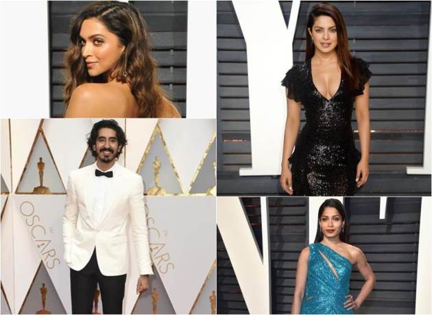 Dev Patel, Priyanka Chopra, Deepika Padukone, Frieda Pinto