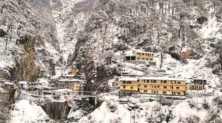 all-weather char dham roads, uttarakhand elections, uttarakhand polls, Yamunotri shrine, Himalayan temple, himalayas election, himalaya polls, himalayas assembly elections, uttarkashi, dehradun rally, indian express news, india news