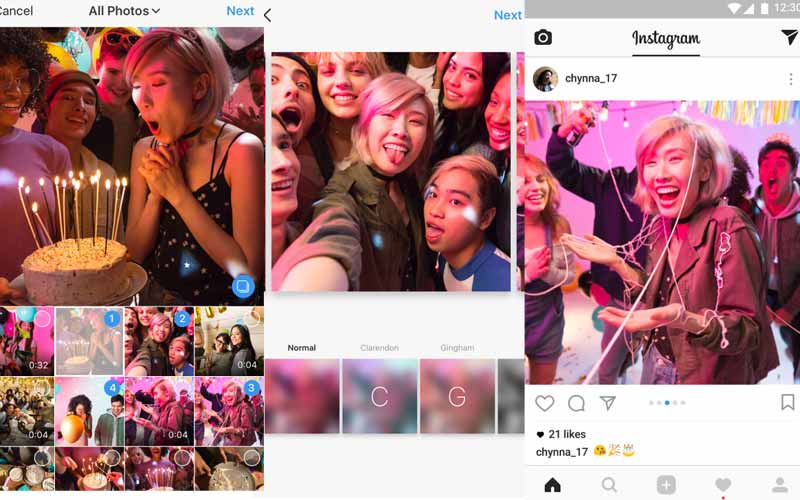 how to download photo album from instagram