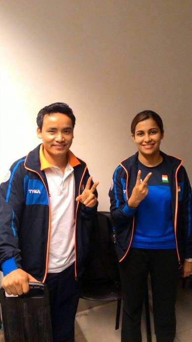 jitu rai, heena sidhu, jitu rai heena sidhu, shooting world cup, issf world cup, mixed shooting world cup, mixed event shooting, 10m air pistol mixed, shooting news, sports news