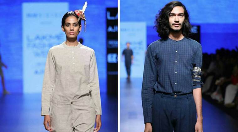 lakme fashion week, lakme fashion week runway, lakme fashion week khadi, lakme fashion week urvashi kaur, lakme fashion week shahni himanshu, lakme fashion week day 1, indian express, indian express news