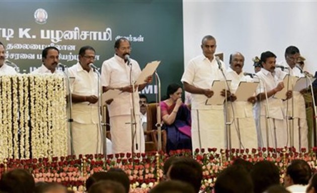 tamil nadu cm, council of ministers, oath of secrecy, chief minister, palaniswami, swearing-in ceremony, raj bhavan