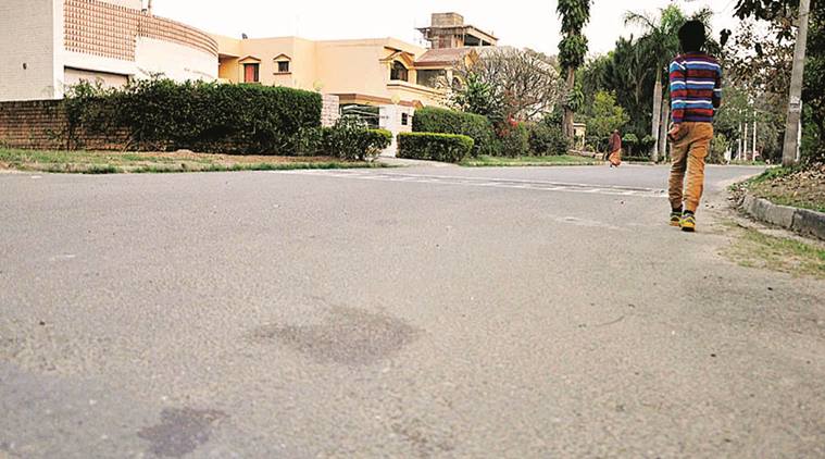 Blood stains still visible on the crime spot . Forensic team has collected all evidence from the spot. Sahil Walia