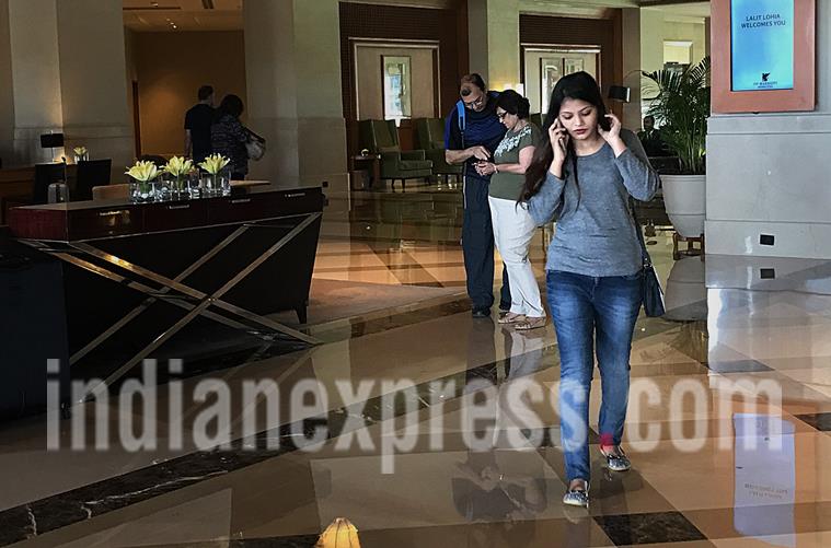 "Slum dog millionaire" fame Actress Rubina Ali at Marriot hotel, Juhu after a private meeting with the movie director Danny Boyle on Monday. Express photo by Nirmal Harindran, 13th February 2017, Mumbai.