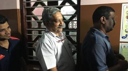 Goa polls, Manohar parrikar, Parrikar, Goa voting, Goa elections, Goa assembly elections 2017, Manohar parrikar GOa, Goa CM, BJP, Goa BJP, EC, Goa assembly seats, Goa news, india news, indian express news