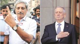 Defence General James Mattis, manohar parrikar, mattis meets parrikar, defence, defence ministry, US india, us defence, united state defence, india defence, defence relations, indian express news, india news