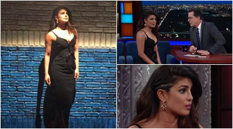 Priyanka Chopra, Stephen Colbert, Priyanka Chopra The Late Show, Priyanka Chopra The Late Show Stephen Colbert, Priyanka Chopra accents