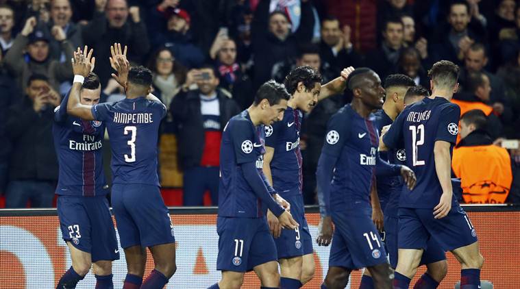 PSG vs Barcelona Front 3 of Edinson Cavani, Angel Di Maria and Julian