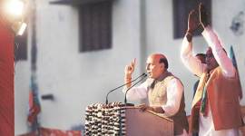 uttar pradesh elections, up polls, up elections 2017, rajnath singh, rajnath singh campaign, up campaign, national pride, pakistan, terrorism, imran masood, indian express news, india news, elections updates