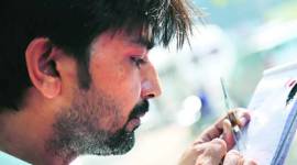 rice grain art, rice grain writing, hanif mohammed qureshi, art gallery kala ghoda, kala ghoda, mumbai kala ghoda, kala ghoda hanif mohammed qureshi, indian express, india news