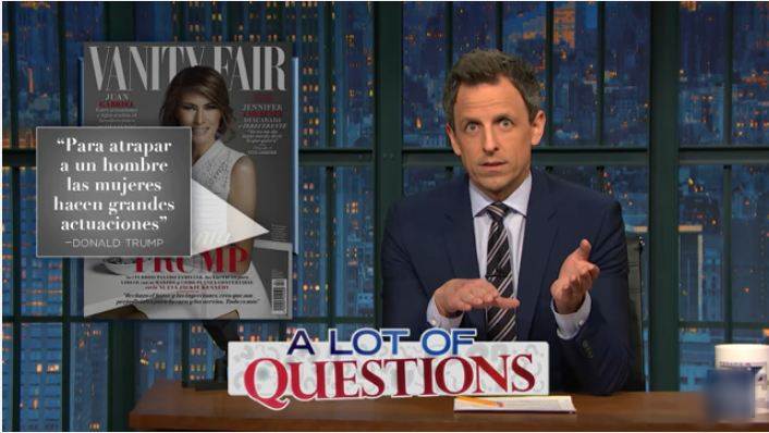 Melania Trump, seth meyers, Melania Trump vanity fair cover, Melania Trump seth meyers video, seth meyers Melania Trump vanity fair cover video, viral videos, trending videos, latest news, usa news, latest news, indian express