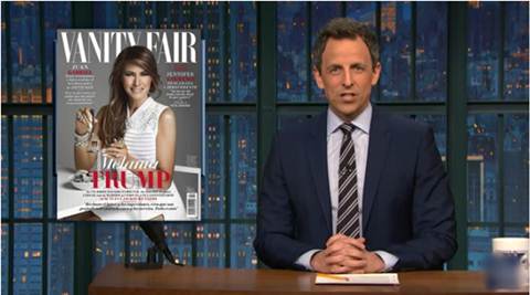 Melania Trump, seth meyers, Melania Trump vanity fair cover, Melania Trump seth meyers video, seth meyers Melania Trump vanity fair cover video, viral videos, trending videos, latest news, usa news, latest news, indian express